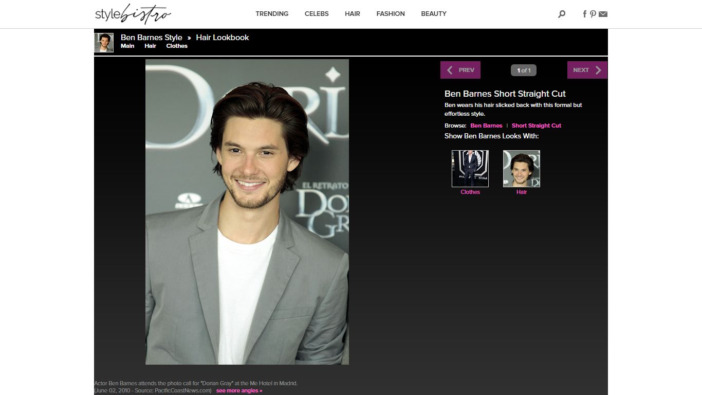 Ben Barnes Hair Looks - StyleBistro