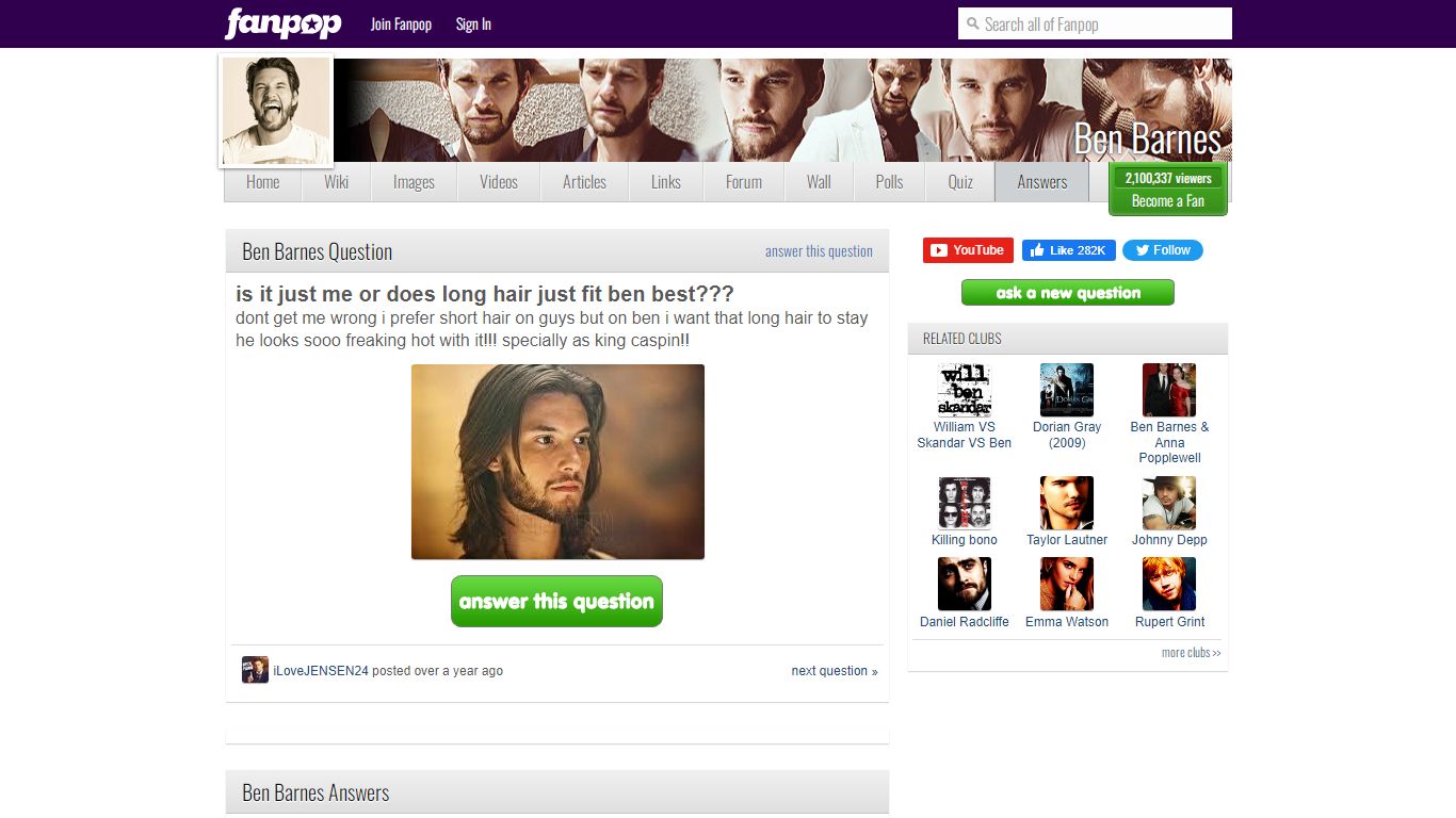 is it just me or does long hair just fit ben best??? - Ben Barnes ...