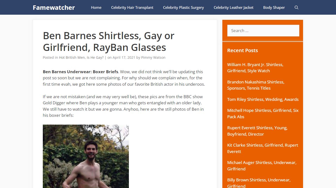 Ben Barnes Underwear, Shirtless, Gay or Girlfriend - Famewatcher