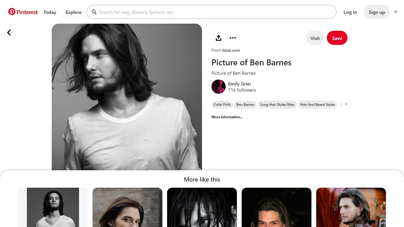 Ben Barnes | Ben barnes, Barnes, Long hair styles men - Pinterest